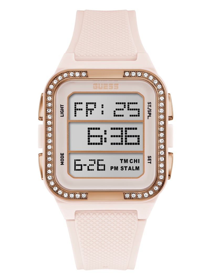 Guess Nude And Rose Gold Tone Digital Watch Gw L Multi
