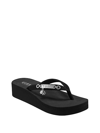 guess platform flip flops