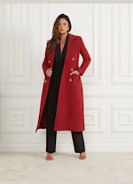 Guess red wool coat hot sale