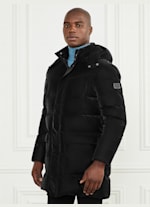 Long Down Hooded Jacket GUESS Canada