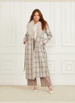 Guess plaid coat 2025