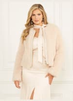 Chantal Faux Fur Jacket GUESS Canada