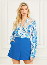 One side off shoulder ribbon blouse – TORUGATO