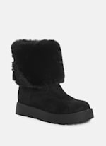 Factory Dovies Shearling Boots Black 5