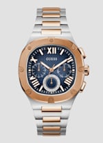 Multi-Tone and Blue Multifunction Watch | GUESS