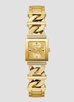 Gold Tone Chain Link Analog Watch GUESS