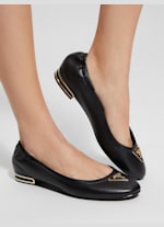 Triangle Black Ballet Flats GUESS