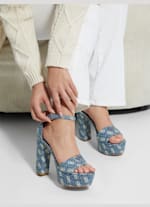 Guess denim heels sale