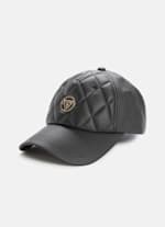 Quilted Faux-Leather Baseball Hat | GUESS Factory Ca Quilted Faux-Leather Baseball Hat | GUESS Factory Ca