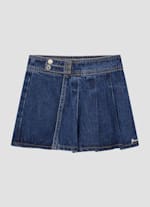 【WAAC】Women Denim-like Pleats Skort /追跡付 5e59f249-76e0-440b-8818-