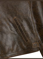 【mnem】Chane Crack Leather Jacket Cracked Leather Jacket | GUESS