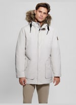 Guess faux fur hooded anorak jacket hotsell