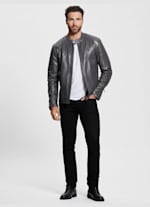 Guess faux leather jacket top