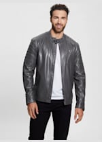 Faux Leather Biker Jacket GUESS Canada