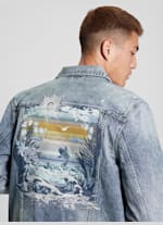 Eco Dillon Embroidered Denim Jacket | GUESS