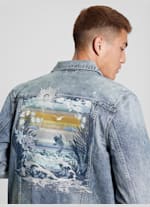 Eco Dillon Embroidered Denim Jacket GUESS