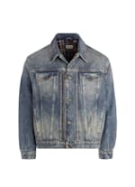 natural lined zip-up trucker jacket | GUESS natural lined zip-up trucker jacket | GUESS