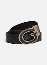 【GUESS USA】24fw BUCKLE BELT NWT GUESS Mens Reversible Belt LOGO Monogram Gray Black