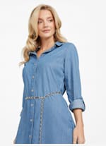 Belted chambray shirt dress 2025