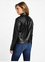 Zita Faux-Leather Moto Jacket | GUESS Factory Zita Faux-Leather Moto Jacket | GUESS Factory