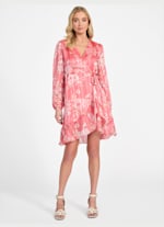 Sidel Printed Wrap Dress | GUESS Factory Sidel Printed Wrap Dress | GUESS Factory