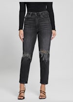 Diamante crystal hotsell fringe mom jeans