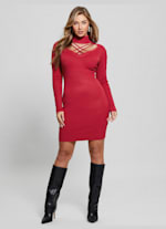 Guess red discount sweater dress