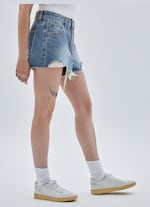 GUESS Low Rise Denim Shorts In Optic White Wash, $59