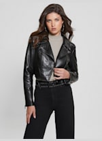 Rochelle Faux Leather Moto Jacket GUESS
