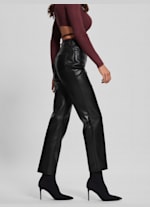 Kelly Faux-Leather Straight Pants