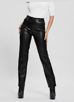 Kelly Faux Leather Straight Pants GUESS Canada