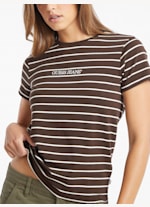 Classic Embroidered Logo Striped Tee | GUESS