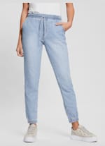 J4G Ladies Denim Plain Joggers Set, Ice Blue at Rs 474/piece in