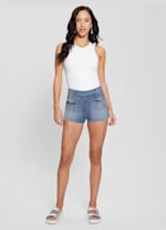【海外輸入】 Zelia Denim Shorts | GUESS Clothing