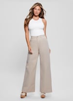 Bellflower Twisted Leg Twill Pants | GUESS