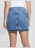 Eco Vivette Denim Mini Skirt GUESS Canada