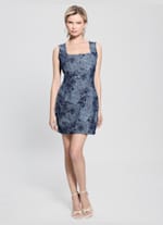 Eden Jacquard Denim Dress | GUESS