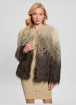 Cristina Faux-Fur Ombré Jacket | GUESS