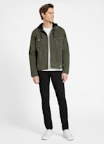 Brayden Hooded Denim Jacket | GUESS Factory Brayden Hooded Denim Jacket | GUESS Factory
