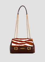 ゲス GUESS ECO GEMMA Top Zip Shoulder Bag （BLA