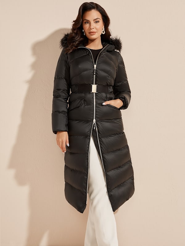 Elin Longline Down Jacket | GUESS