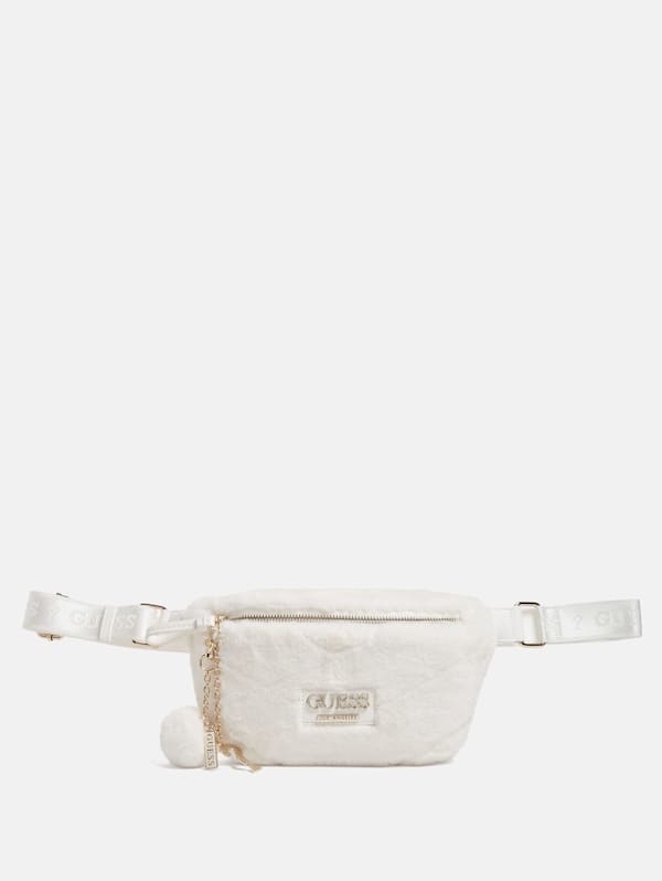 White fur fanny pack discount