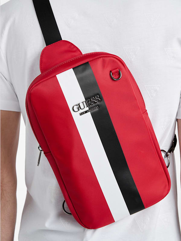 Striped Crossbody Sling Bag GUESS Factory