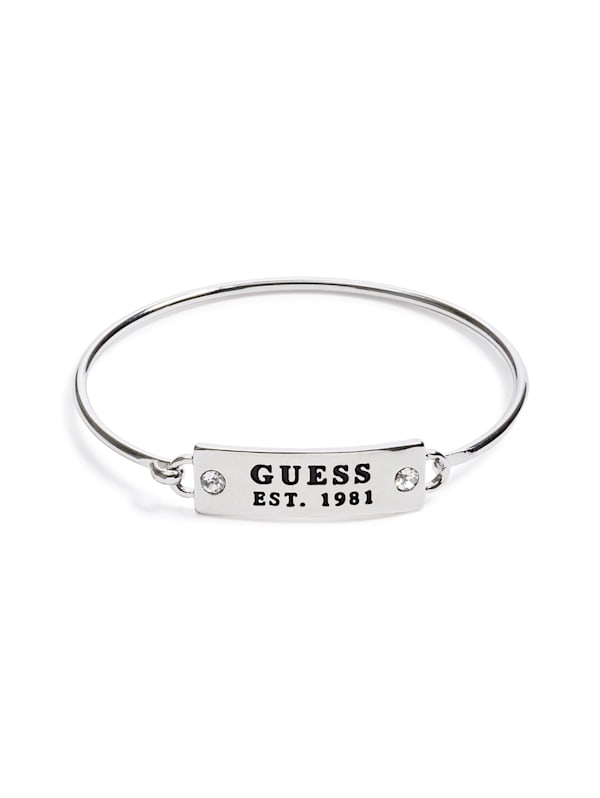 Guess silver bangle top