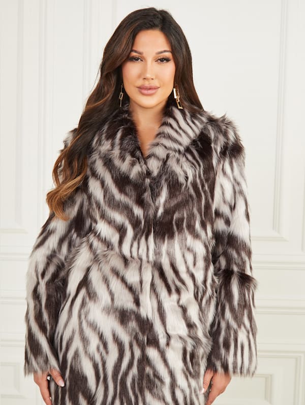 Smoke and Mirrors Faux Fur Coat GUESS Canada