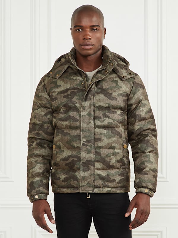 Guess men's hooded puffer jacket 2025