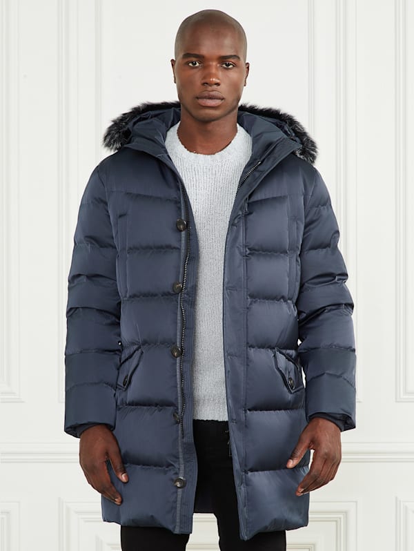 Guess long fur puffer discount jacket