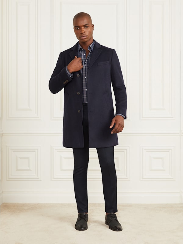 Guess navy hot sale blue coat