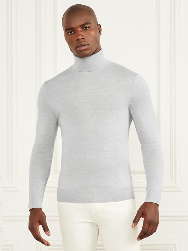 Merino Wool Turtleneck Sweater GUESS Factory