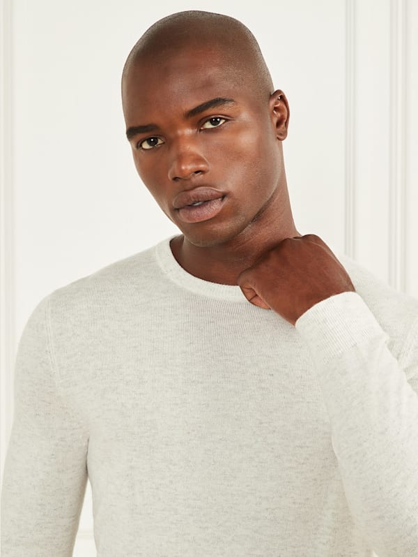 Mens white crew neck jumper store